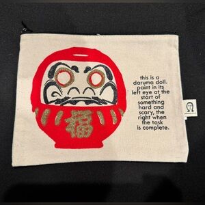 Pamela Barsky Daruma Doll Canvas Pouch